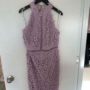 Purple lace floral dress